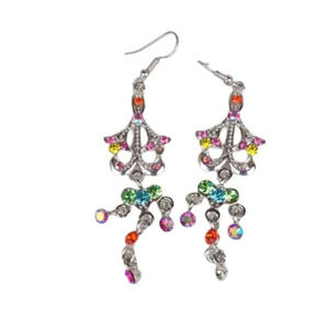 VICTORIAN Crystal Multicolor Drop Earrings